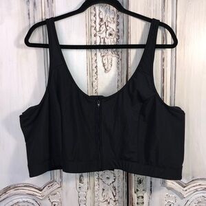 Bellisse Exclusively by Jobst Black Front Zip Full Coverage Sports Bra Size 48DD